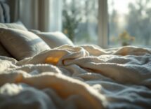 Bambino che dorme serenamente in una stanza ventilata