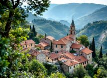 Vista panoramica dei borghi nei dintorni di Sanremo