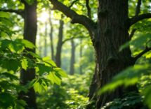 Un bosco rigoglioso che promuove il benessere immunitario