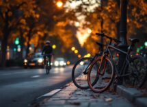 Un ciclista vittima di un incidente causato da rifiuti