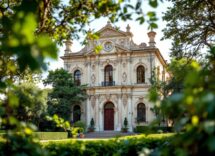 Vista di una dimora storica in Campania
