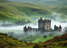 Coppia innamorata in un paesaggio irlandese per San Valentino