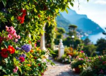 Vista panoramica dei giardini del Belvedere a Ravello