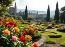 Vista panoramica del Giardino Bardini a Firenze