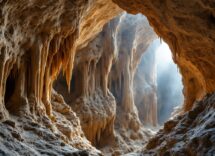 Vista panoramica delle Grotte di Frasassi in Italia