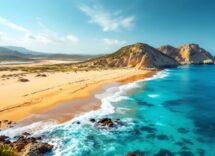 Panorama naturale di Ibiza con vegetazione lussureggiante