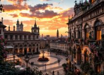 Coppia innamorata in un romantico viaggio a San Valentino