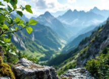 Vista panoramica dalla Sighignola tra Italia e Svizzera