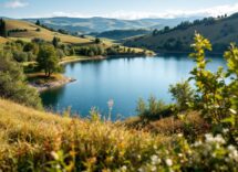 Vista panoramica dei laghi incantati in Piemonte