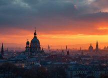 Scena romantica in una location cinematografica iconica