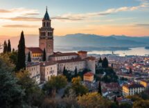 Vista panoramica di Lonato del Garda con il lago sullo sfondo