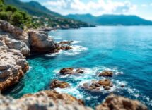 Panorama di Maratea e il Golfo di Policastro al tramonto