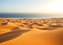 Paesaggio del deserto in Mauritania con elementi culturali
