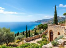 Panorama romantico della Sicilia in autunno