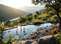 Vista panoramica di Montegrotto Terme immersa nella natura
