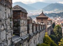 Vista panoramica delle storiche mura di Bergamo