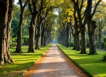 Vista panoramica del parco di Villa Ghigi a Bologna