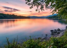 Vista panoramica di Trevignano Romano sul Lago di Bracciano