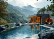 Immagine di terme italiane con visitatori in relax