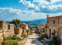 Panorama della Calabria con elementi storici e naturali