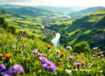 Panorama della Valle del Tevere con natura e storia