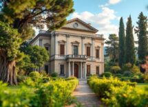 Vista panoramica di una villa storica tra Bologna e Modena