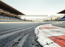 Ferrari durante i test della sospensione a tirante in Bahrain