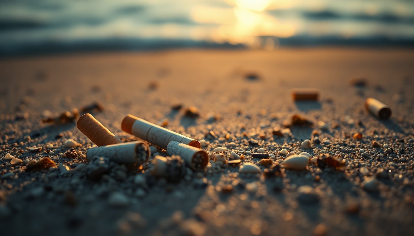 Rifiuti sulle coste: perché i mozziconi sono una minaccia per il mare